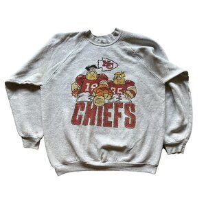 VINTAGE 90S FRED & BARNEY FLINSTONES CHIEFS SWEATSHIRT
